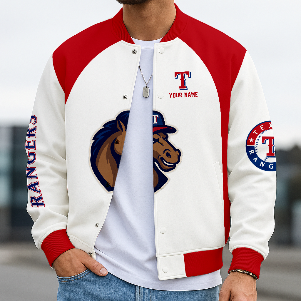 LIMITED EDITION - NEW CUSTOMIZED MLB08 TRS TEXAS RANGERS BASEBALL JACKET, SATIN VARSITY JACKET