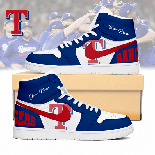 LIMITED EDITION - NEW CUSTOMIZED MLB08 TRS TEXAS RANGERS AIR JORDAN SNEAKERS