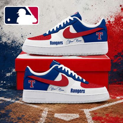 VIRAL EDITION - NEW CUSTOMIZED MLB08 TRS TEXAS RANGERS AF1 SHOES