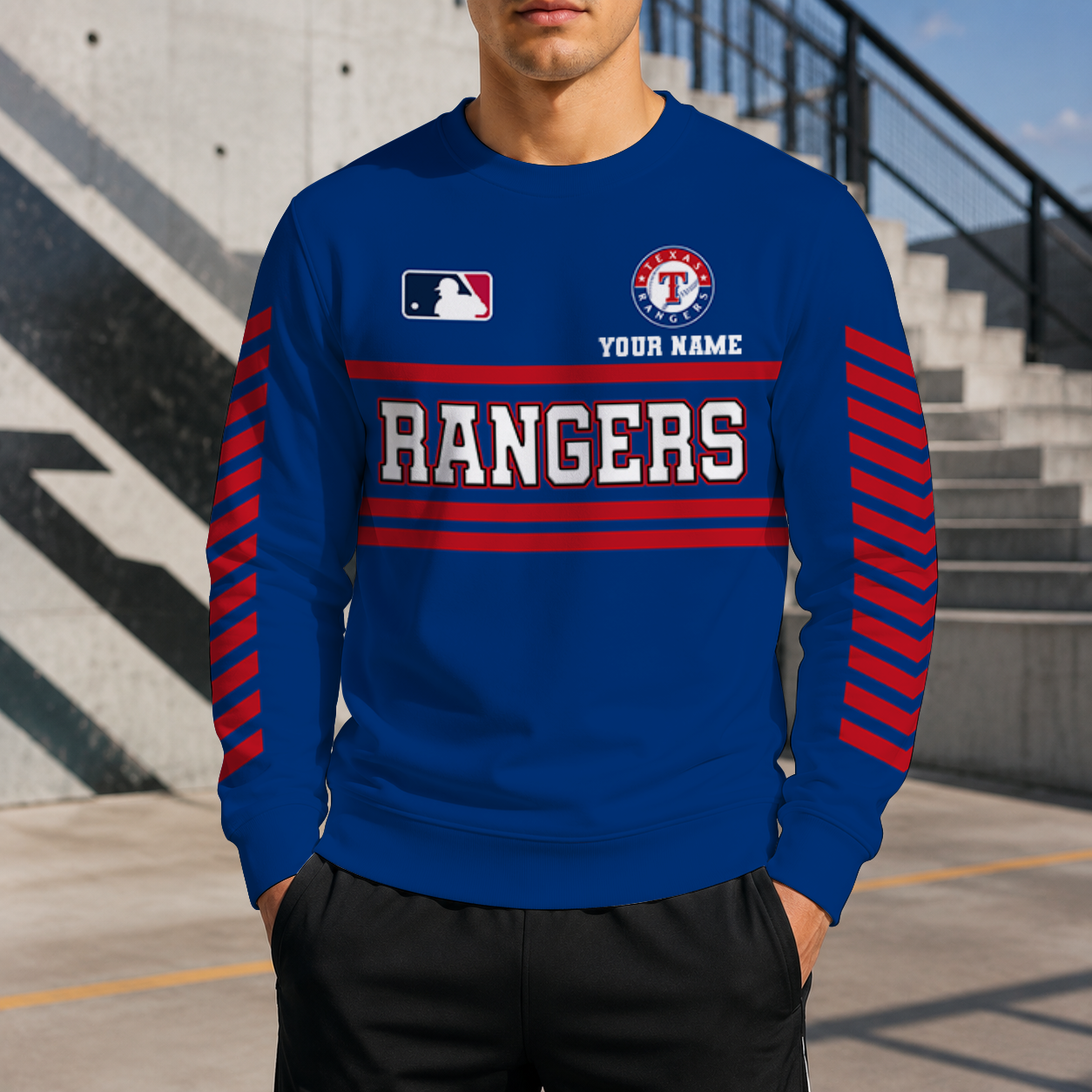 VIRAL EDITION - NEW CUSTOMIZED MLB08 TRS TEXAS RANGERS UNISEX SWEATSHIRT