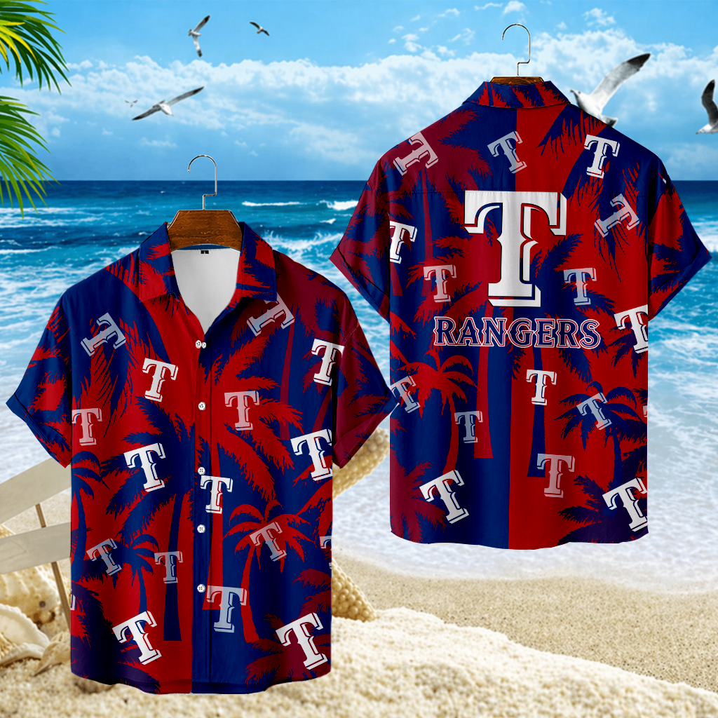 LIMITED EDITION - NEW CUSTOMIZED MLB08 TRS TEXAS RANGERS UNISEX HAWAIIAN SHIRT