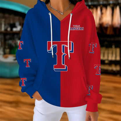 [FLASH SALE] NEW CUSTOMIZED MLB08 TRS TEXAS RANGERS RIBBED HOODIE & SWEATSHIRT