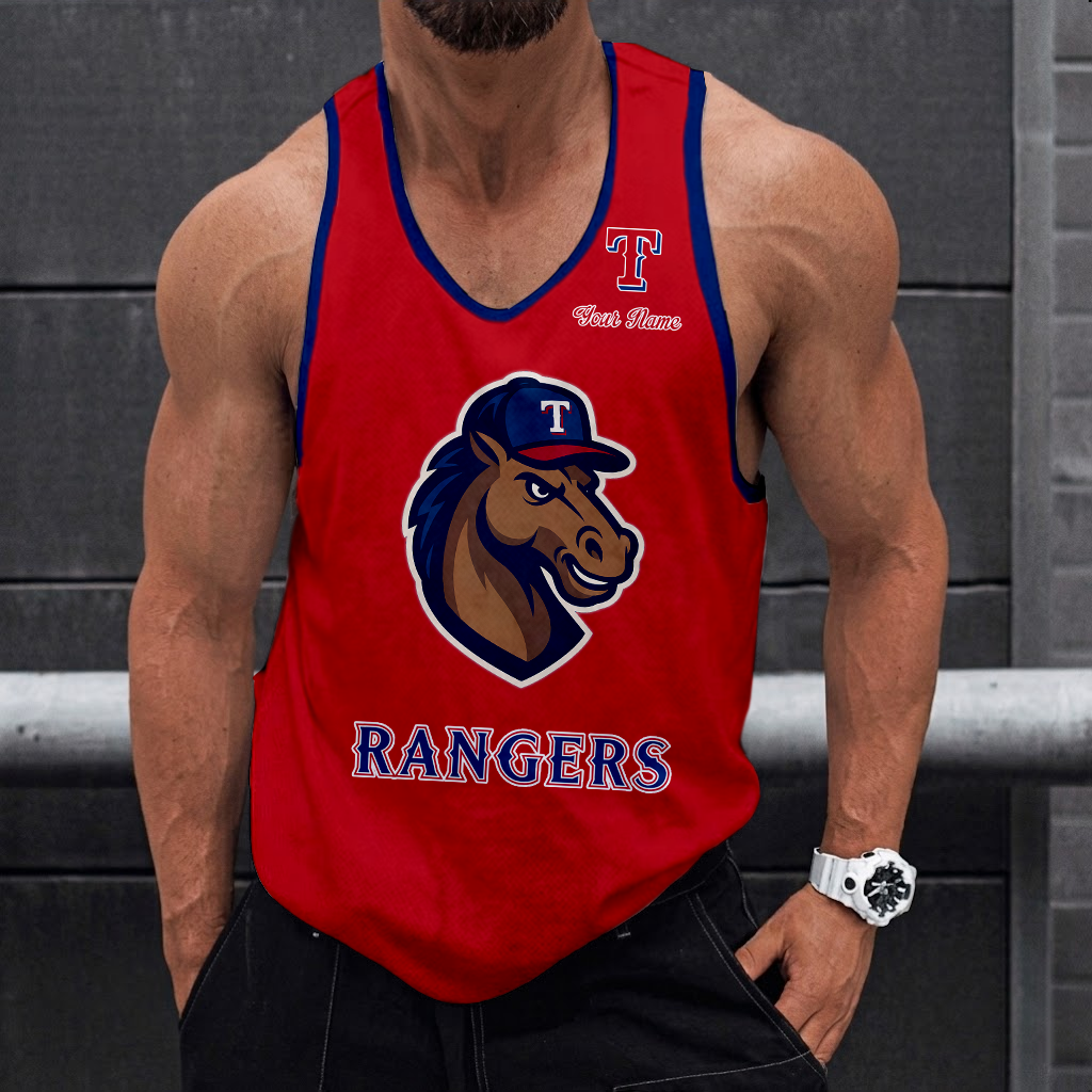 LIMITED EDITION - NEW CUSTOMIZED MLB08 TEXAS RANGERS UNISEX TANK TOP