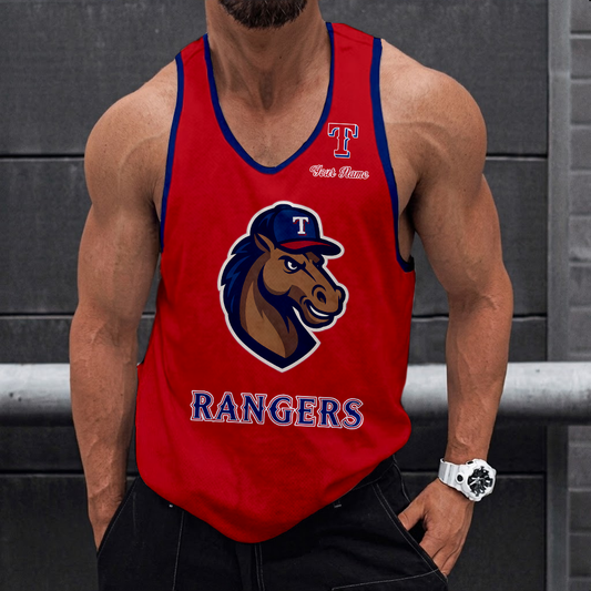 LIMITED EDITION - NEW CUSTOMIZED MLB08 TEXAS RANGERS UNISEX TANK TOP