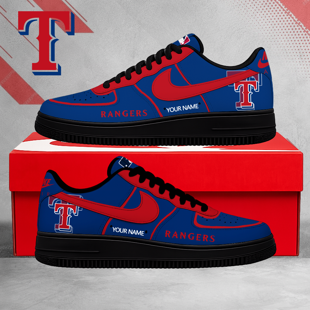 SPECIAL EDITION - NEW CUSTOMIZED MLB08 TRS TEXAS RANGERS AF1 SHOES