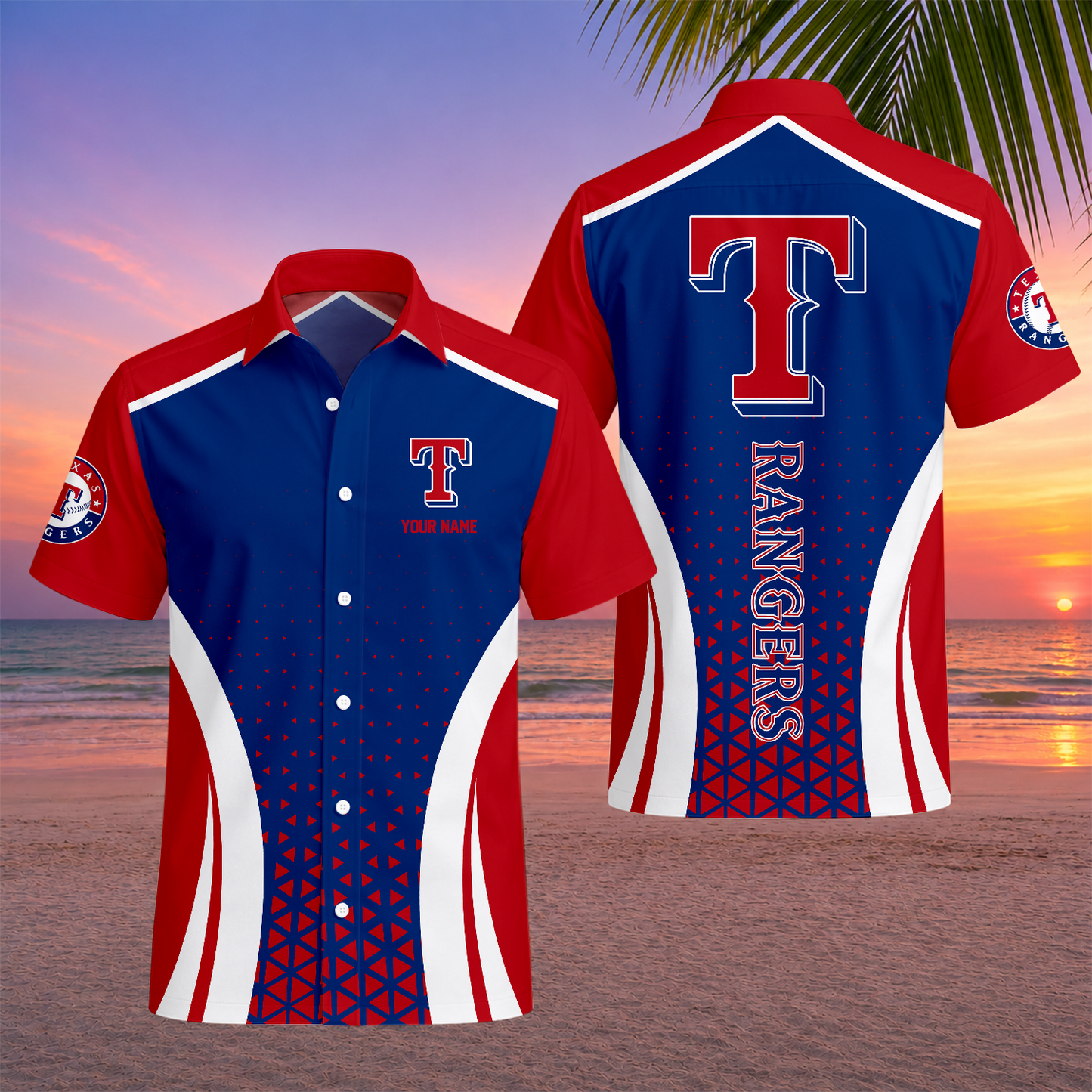 LIMITED EDITION - NEW CUSTOMIZED MLB08 TRS TEXAS RANGERS UNISEX HAWAIIAN SHIRT
