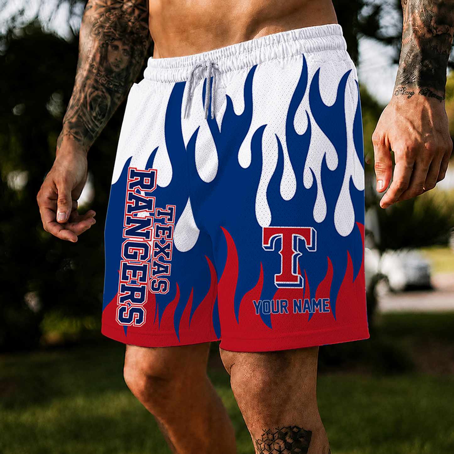 [FLASH SALE] NEW CUSTOMIZED MLB08 TRS TEXAS RANGERS SHORT PANTS