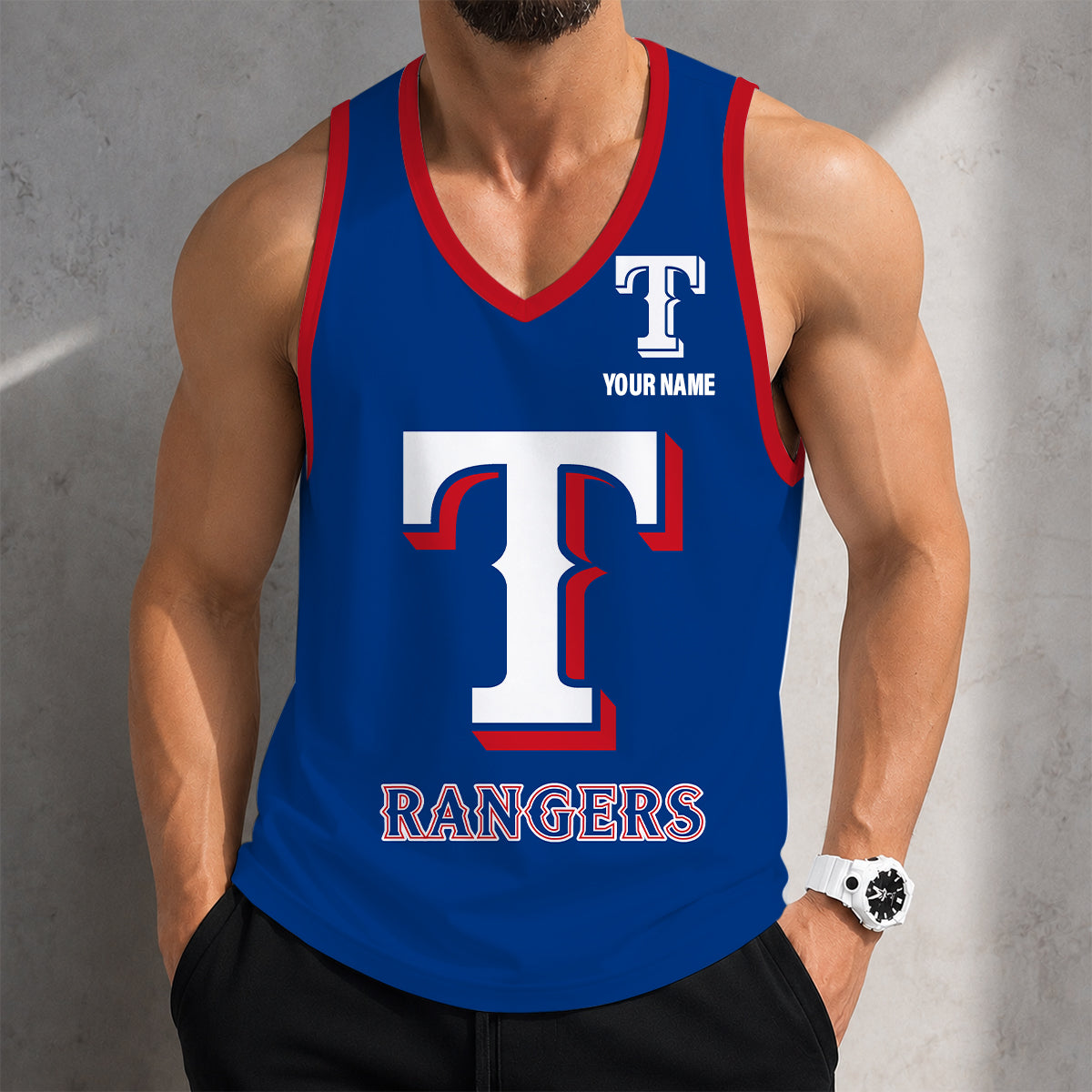 SPECIAL EDITION - NEW CUSTOMIZED MLB08 TEXAS RANGERS UNISEX TANK TOP