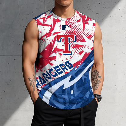 LIMITED EDITION - NEW CUSTOMIZED MLB08 TRS TEXAS RANGERS TANKTOP & GYM SHIRT