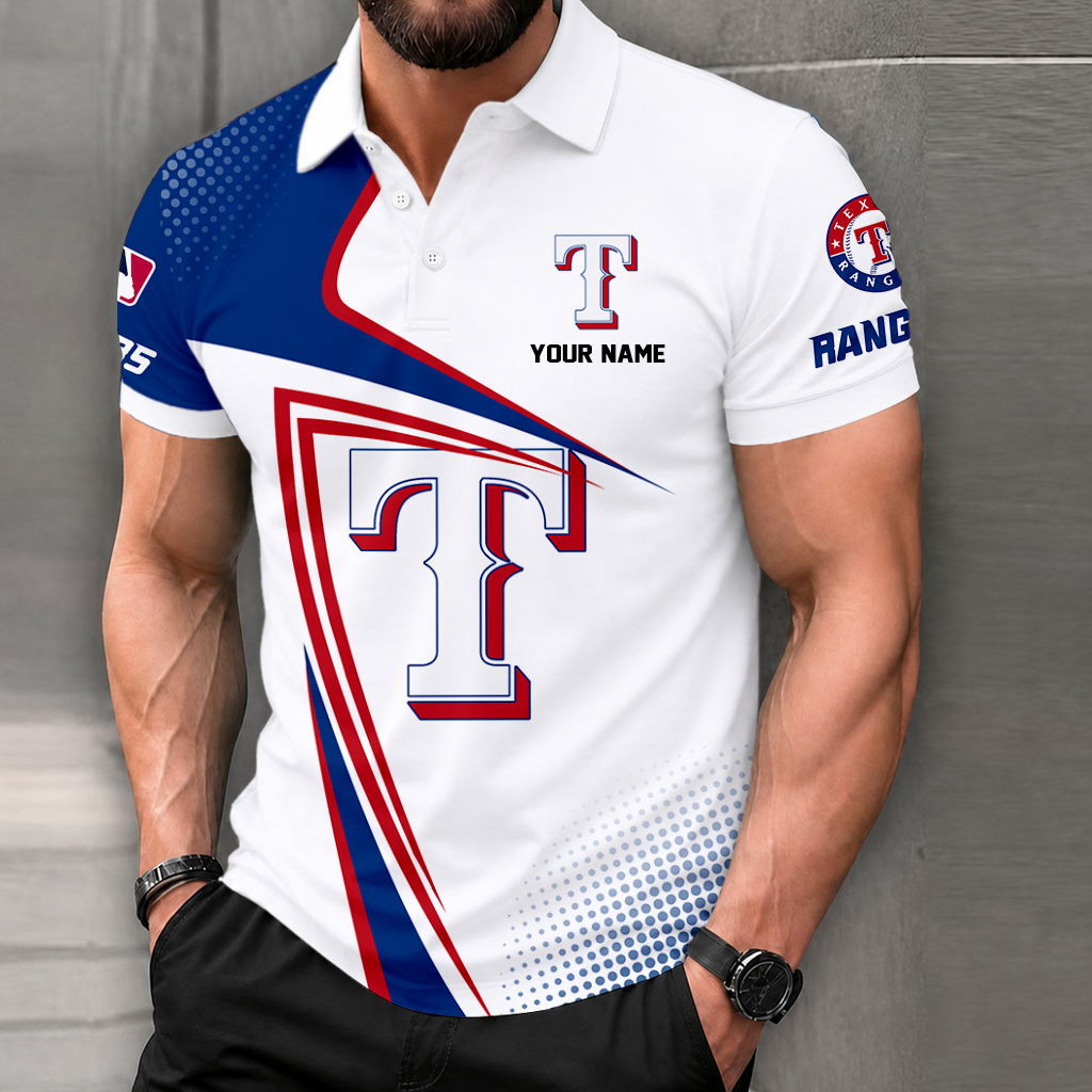LIMITED EDITION - NEW CUSTOMIZED MLB08 TRS TEXAS RANGERS POLO SHIRT, ZIP POLO SHIRT & T-SHIRTS