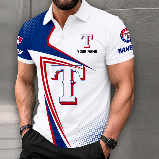 LIMITED EDITION - NEW CUSTOMIZED MLB08 TRS TEXAS RANGERS POLO SHIRT, ZIP POLO SHIRT & T-SHIRTS