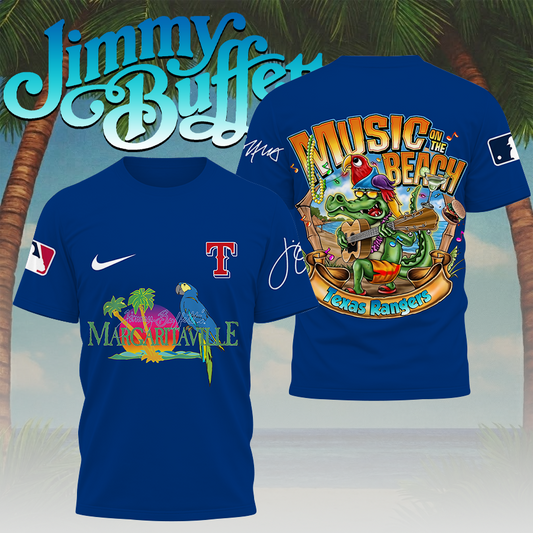 LIMITED EDITION - NEW CUSTOMIZED MLB08 TRS TEXAS RANGERS x JIMMY BUFFETT T-SHIRT, HOODIE, ZIP HOODIE