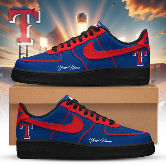 LIMITED EDITION - NEW CUSTOMIZED MLB08 TRS TEXAS RANGERS AF1 SNEAKERS