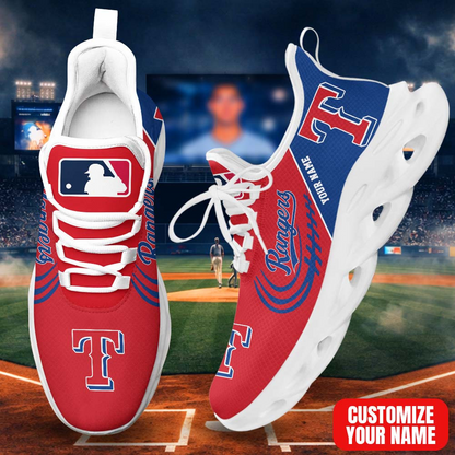 LIMITED EDITION - NEW CUSTOMIZED MLB08 TRS TEXAS RANGERS PREMIUM CLUNKY SNEAKERS