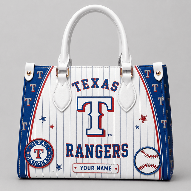 [FLASH SALE] NEW CUSTOMIZED MLB08 TRS TEXAS RANGERS LEATHER HANDBAG