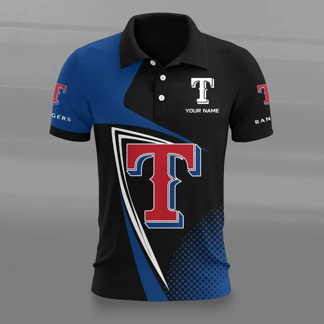 [FLASH SALE] NEW CUSTOMIZED MLB08 TRS TEXAS RANGERS POLO SHIRT