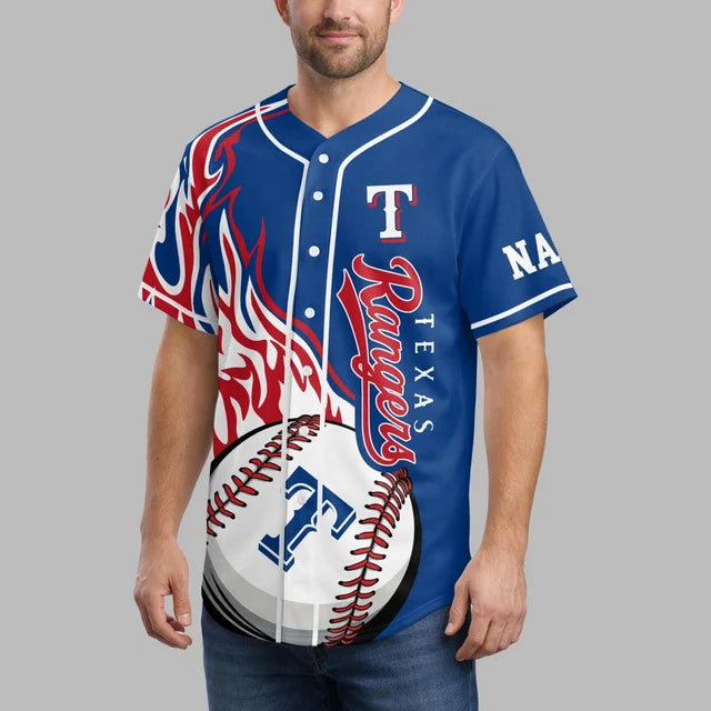 [FLASH SALE] NEW CUSTOMIZED MLB08 TRS TEXAS RANGERS BASEBALL JERSEY