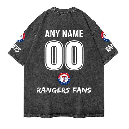 [FLASH SALE] NEW CUSTOMIZED MLB08 TRS TEXAS RANGERS MULTICOLOR WASHED TEE