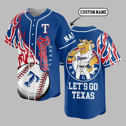 [FLASH SALE] NEW CUSTOMIZED MLB08 TRS TEXAS RANGERS BASEBALL JERSEY