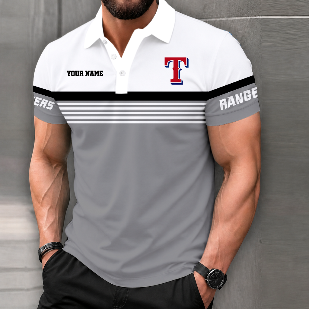 FINAL CLEARANCE - NEW CUSTOMIZED MLB08 TRS TEXAS RANGERS POLO SHIRT