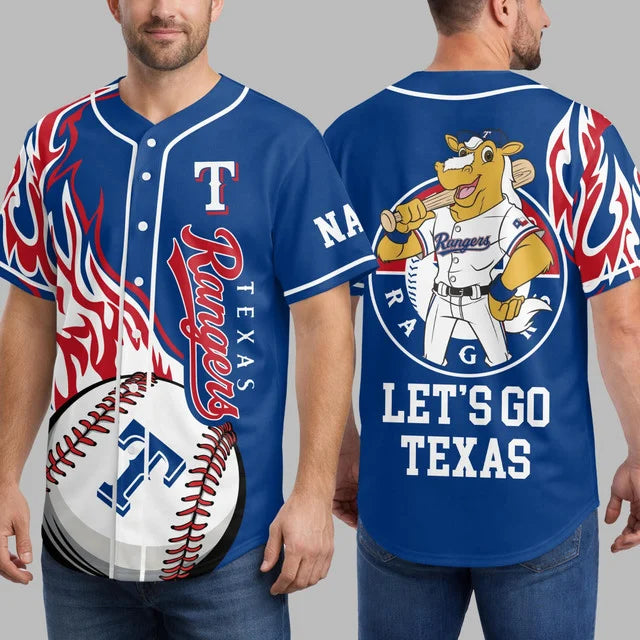 [FLASH SALE] NEW CUSTOMIZED MLB08 TRS TEXAS RANGERS BASEBALL JERSEY