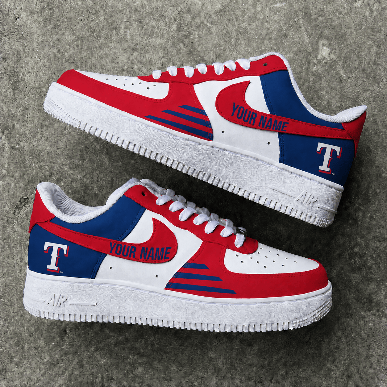 [FLASH SALE] NEW CUSTOMIZED MLB08 TRS TEXAS RANGERS AF1 SHOES