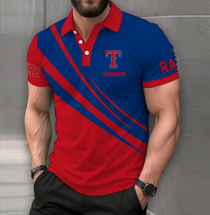 LIMITED EDITION - NEW CUSTOMIZED MLB08 TRS TEXAS RANGERS POLO SHIRT