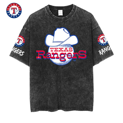 [FLASH SALE] NEW CUSTOMIZED MLB08 TRS TEXAS RANGERS MULTICOLOR WASHED TEE