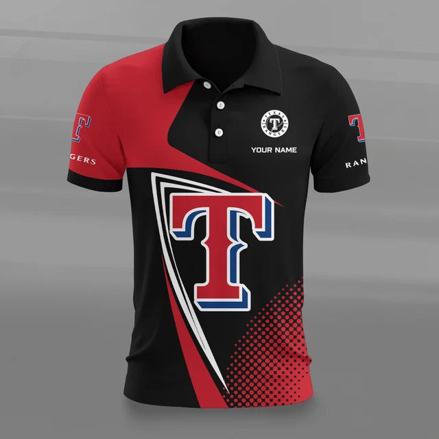 [FLASH SALE] NEW CUSTOMIZED MLB08 TRS TEXAS RANGERS POLO SHIRT