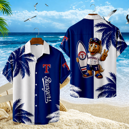 LIMITED EDITION - NEW CUSTOMIZED MLB08 TRS TEXAS RANGERS UNISEX HAWAIIAN SHIRT