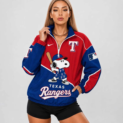 [FLASH SALE] NEW CUSTOMIZED MLB08 TRS TEXAS RANGERS V-NECK ZIPPER SWEATSHIRT JACKET