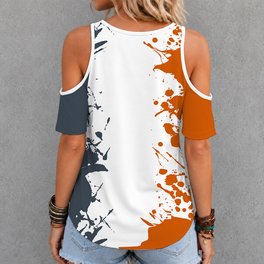 [FAN FAVORITE] NEW CUSTOMIZED NCAA MAM08 TXL TEXAS LONGHORNS CRISS CROSS V-NECK TOP