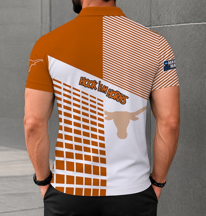 VIRAL EDITION - NEW CUSTOMIZED NCAA MAM08 TXL TEXAS LONGHORNS POLO SHIRT