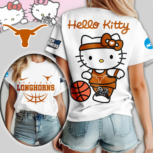 LIMITED EDITION - NEW CUSTOMIZED MAM NCAA08 TXL TX LONGHORNS HELLO KITTY T-SHIRT, SWEATSHIRT, HOODIE & ZIP HOODIE