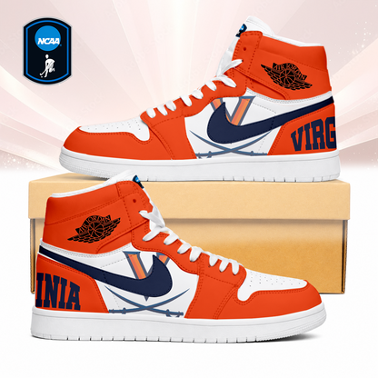 LIMITED EDITION - NEW CUSTOMIZED NCAA CFH08 VIC VIRGINIA CAVALIERS AIR JORDAN SNEAKERS