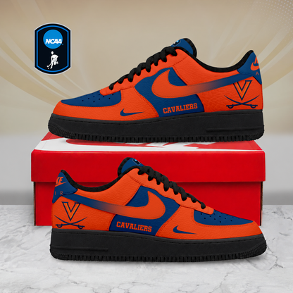LIMITED EDITION - NEW CUSTOMIZED NCAA CFH08 VIC VIRGINIA CAVALIERS AF1 SHOES