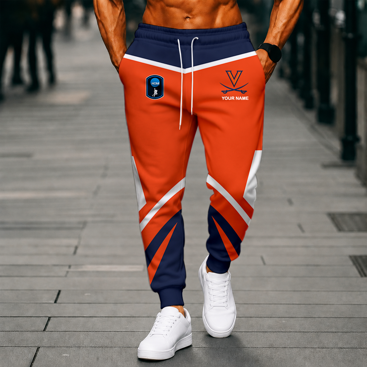 LIMITED EDITION - NEW CUSTOMIZED NCAA CFH08 VIC VIRGINIA CAVALIERS SWEATPANTS