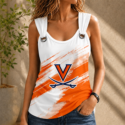 [FAN FAVORITE] NEW CUSTOMIZED NCAA CFH08 VIC VIRGINIA CAVALIERS O-RING SHOULDER TANK TOP
