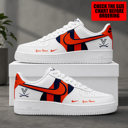 [FAN FAVORITE] NEW CUSTOMIZED NCAA CFH08 VIC VIRGINIA CAVALIERS AF1 SHOES