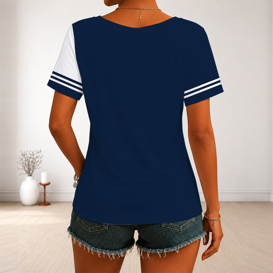LIMITED EDITION - NEW CUSTOMIZED NBA08 DNU DENVER NUGGETS V-NECK FEMALE SHIRT