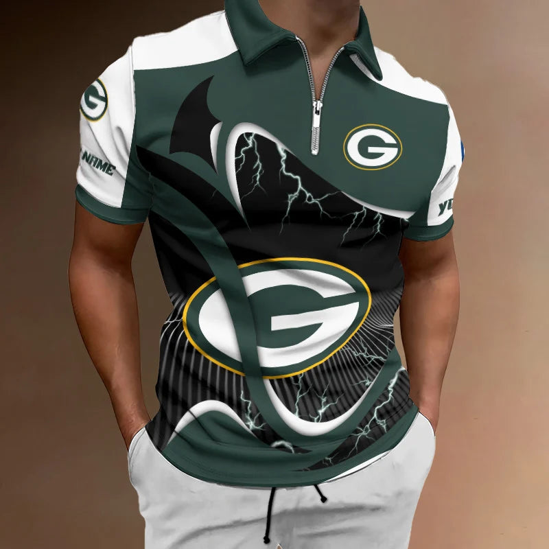 LIMITED EDITION - NEW CUSTOMIZED NFL08 GBP GREEN BAY PACKERS T-SHIRT, POLO SHIRT, ZIP POLO SHIRT, SWEATSHIRT, HOODIE & ZIP HOODIE