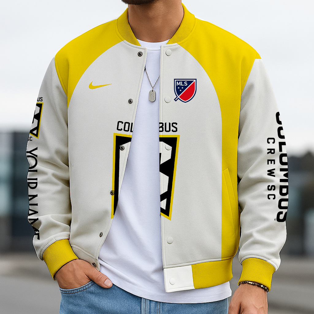 LIMITED EDITION - NEW CUSTOMIZED MLS08 CLC CLB CREW SATIN VARSITY & BASEBALL JACKET