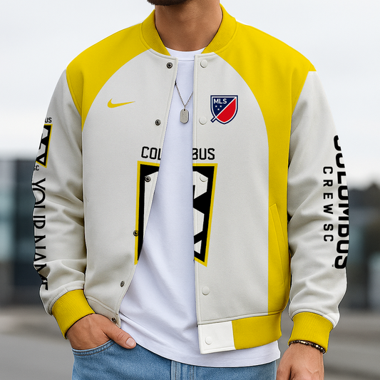 LIMITED EDITION - NEW CUSTOMIZED MLS08 CLC CLB CREW SATIN VARSITY & BASEBALL JACKET