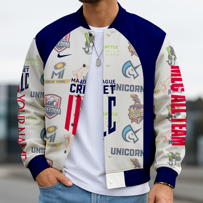 LIMITED EDITION - NEW CUSTOMIZED MLC08 MLC ALL TEAMS SATIN VARSITY & BASEBALL JACKET