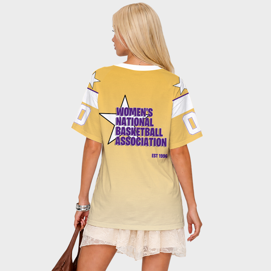 LIMITED EDITION - NEW CUSTOMIZED WNBA08 LAS LA SPARKS V-NECK BASKETBALL JERSEY