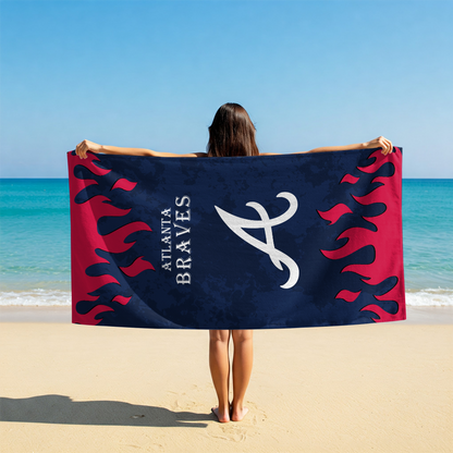 LIMITED EDITION - NEW CUSTOMIZED MLB09 ABS ATLANTA BRAVES BEACH TOWEL FOR FAN