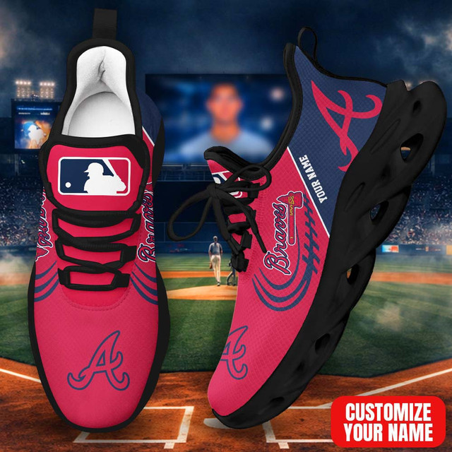 LIMITED EDITION - NEW CUSTOMIZED MLB09 ABS ATLANTA BRAVES PREMIUM CLUNKY SNEAKERS
