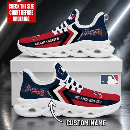 LIMITED EDITION - NEW CUSTOMIZED MLB09 ABS ATLANTA BRAVES MAX SOUL SHOES