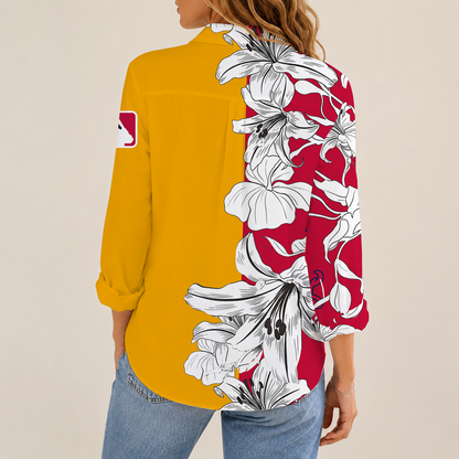 [FLASH SALE] NEW CUSTOMIZED MLB09 ABS ATLANTA BRAVES WOMEN CASUAL SHIRT