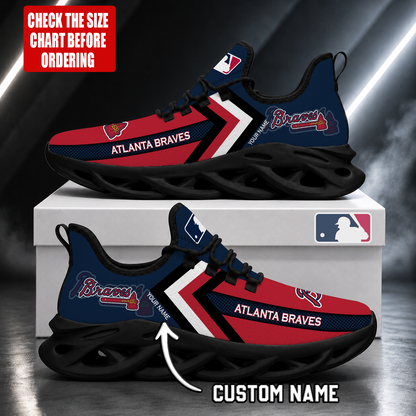 LIMITED EDITION - NEW CUSTOMIZED MLB09 ABS ATLANTA BRAVES MAX SOUL SHOES